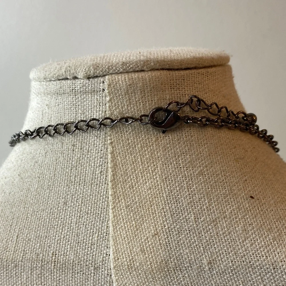 Elegant Black and Silver Beaded Necklace